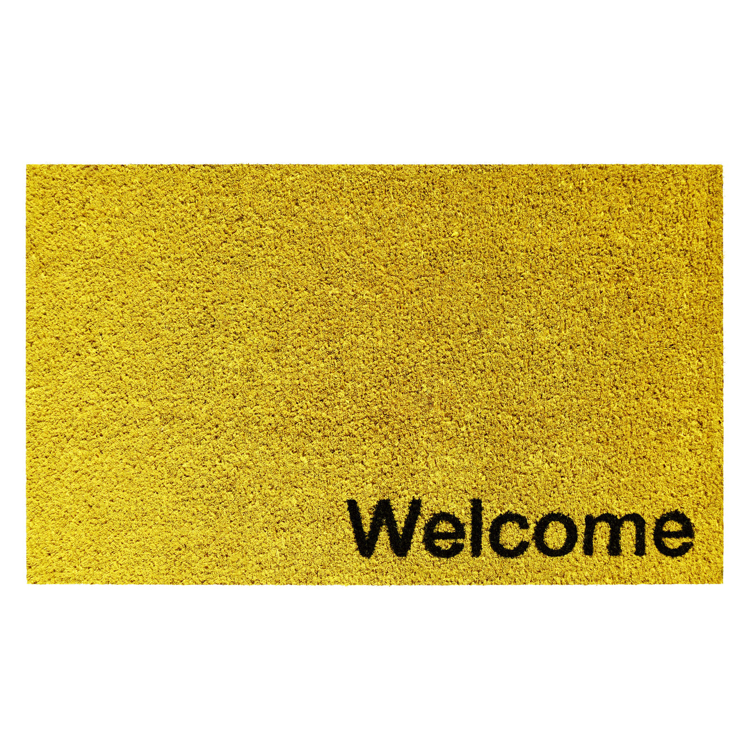 Collins Yellow Pastel Welcome Doormat Yellow / 17"x29"