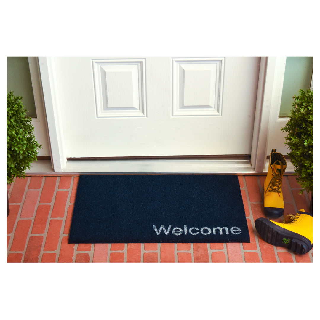 Collins Blue Pastel Welcome Doormat Blue / 17"x29"