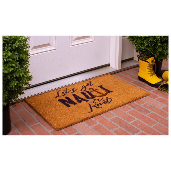 Nauti or Knot Doormat 17"x29"