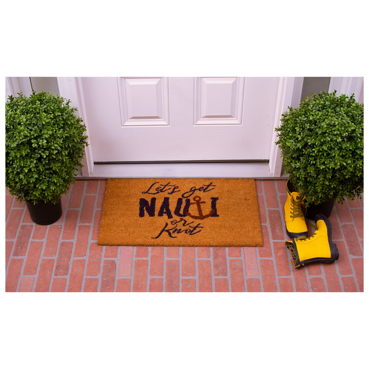 Nauti or Knot Doormat 17"x29"