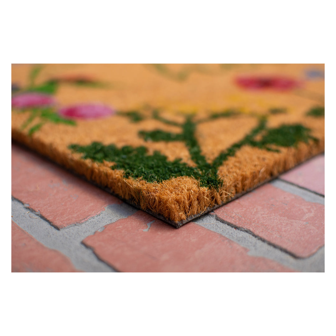 Floral Hello Doormat 17"x29"