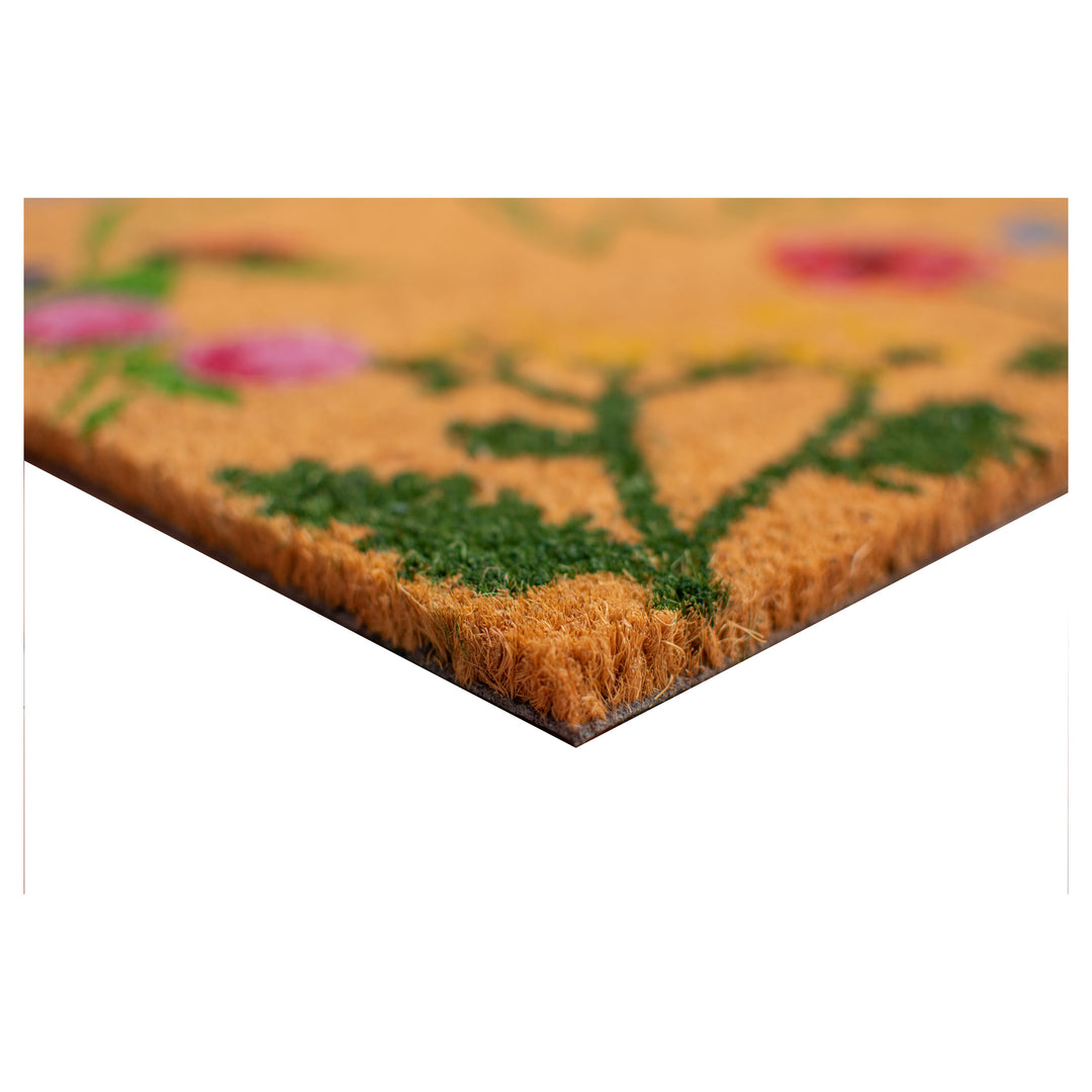 Floral Hello Doormat 17"x29"