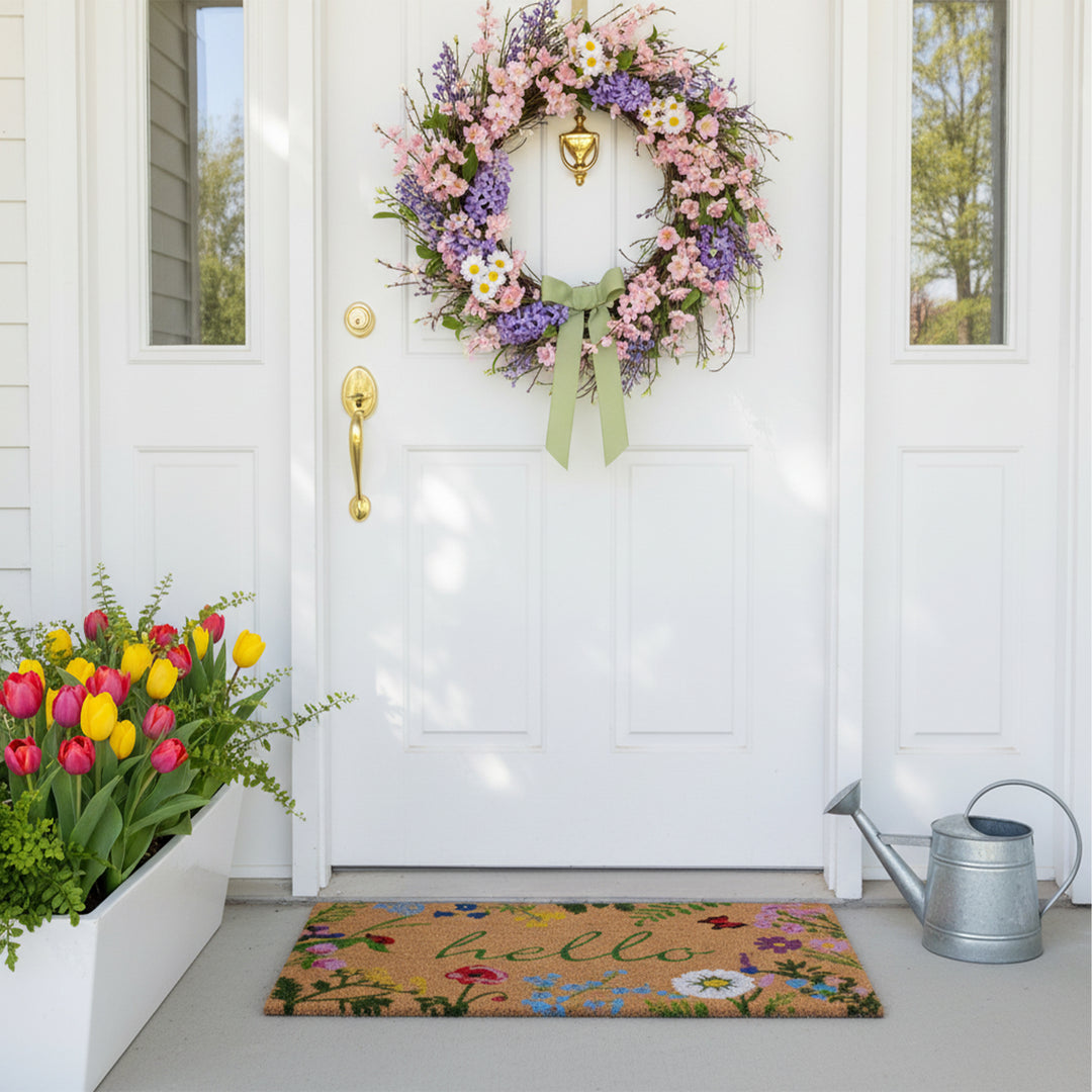 Floral Hello Doormat