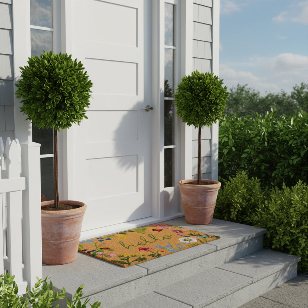 Floral Hello Doormat