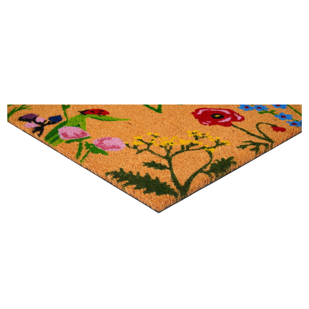 Floral Hello Doormat 24"x36"