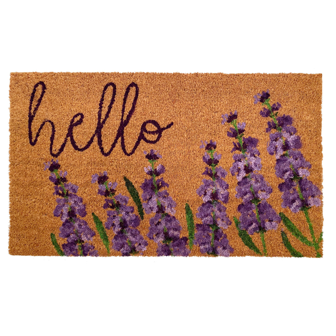Lavender Hello Doormat 17"x29"