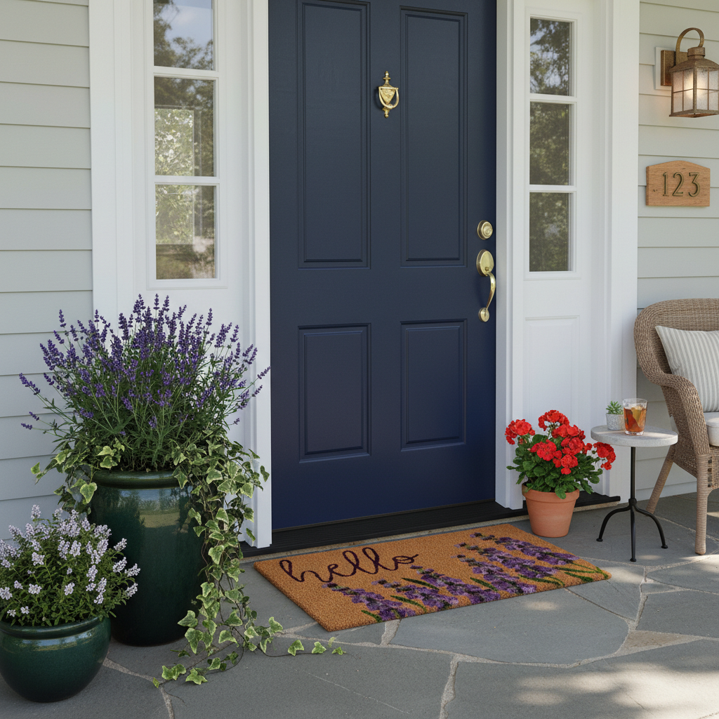 Lavender Hello Doormat