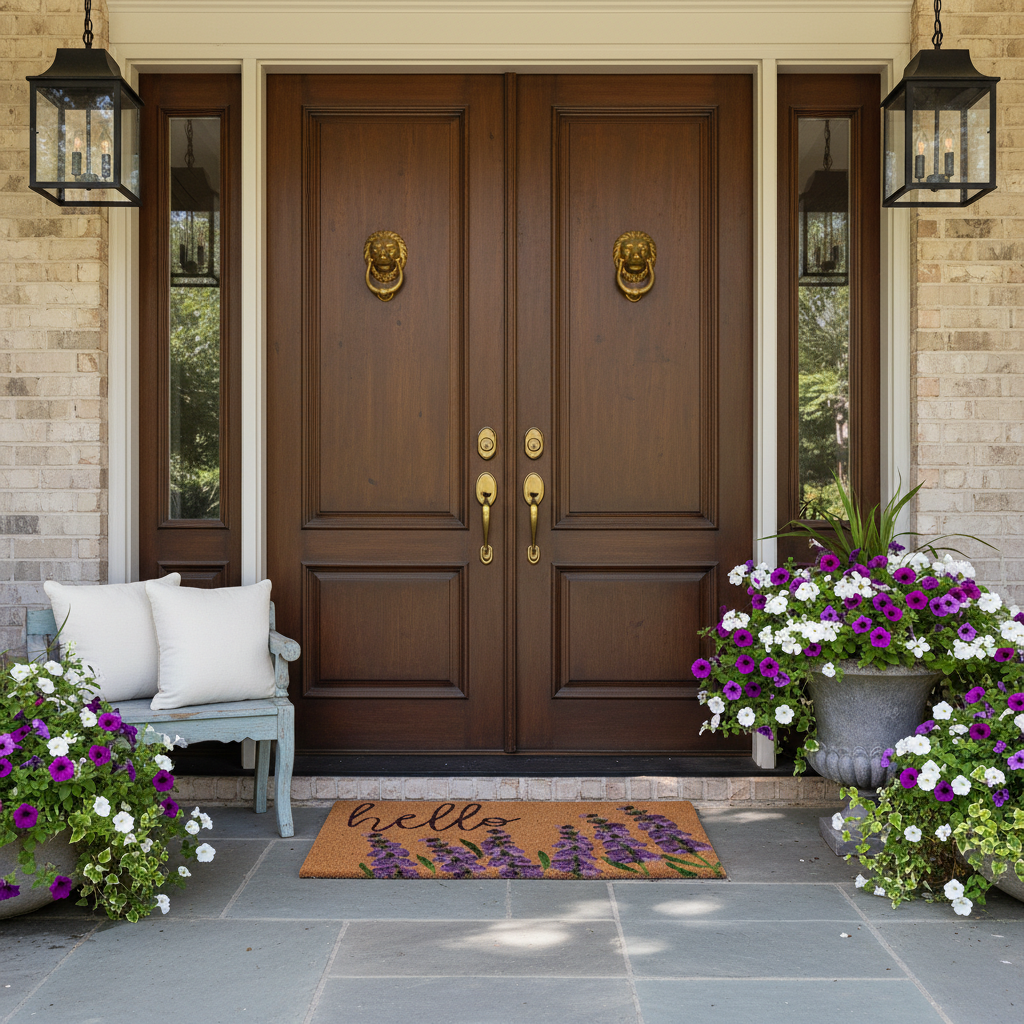 Lavender Hello Doormat