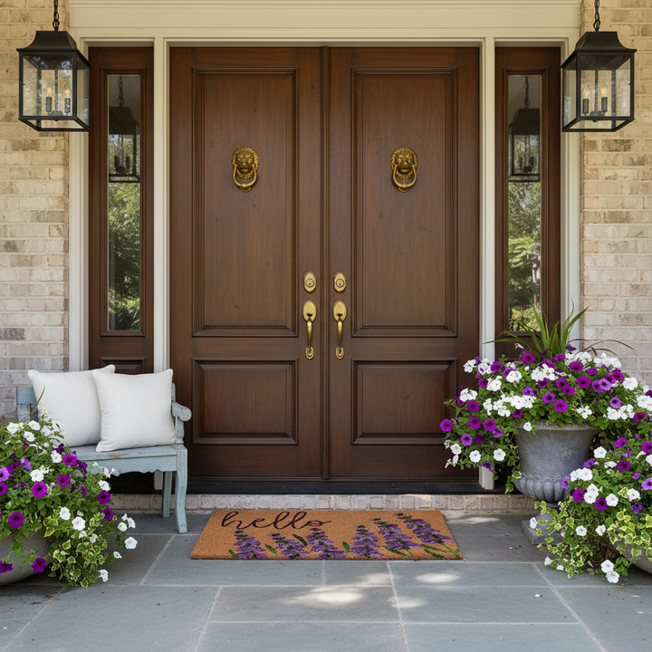 Lavender Hello Doormat