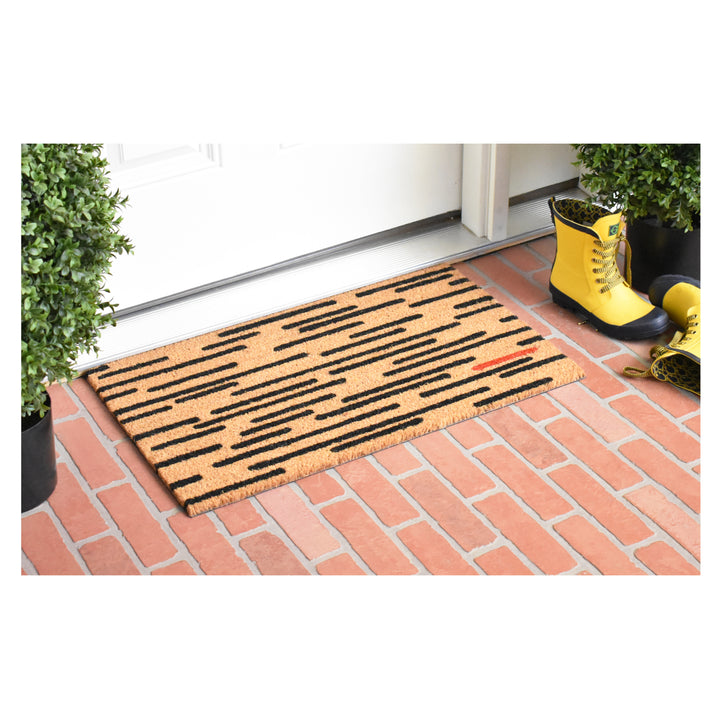 Black and Red Doormat 17"x29"