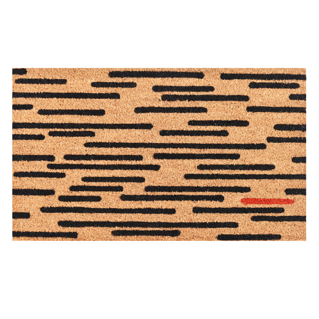 Black and Red Doormat 17"x29"