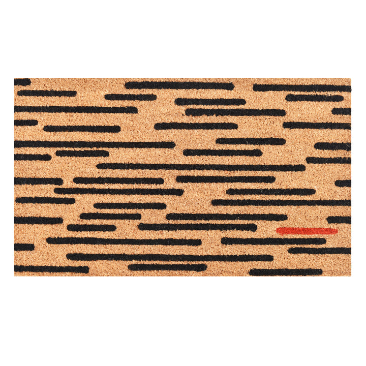 Black and Red Doormat 17"x29"
