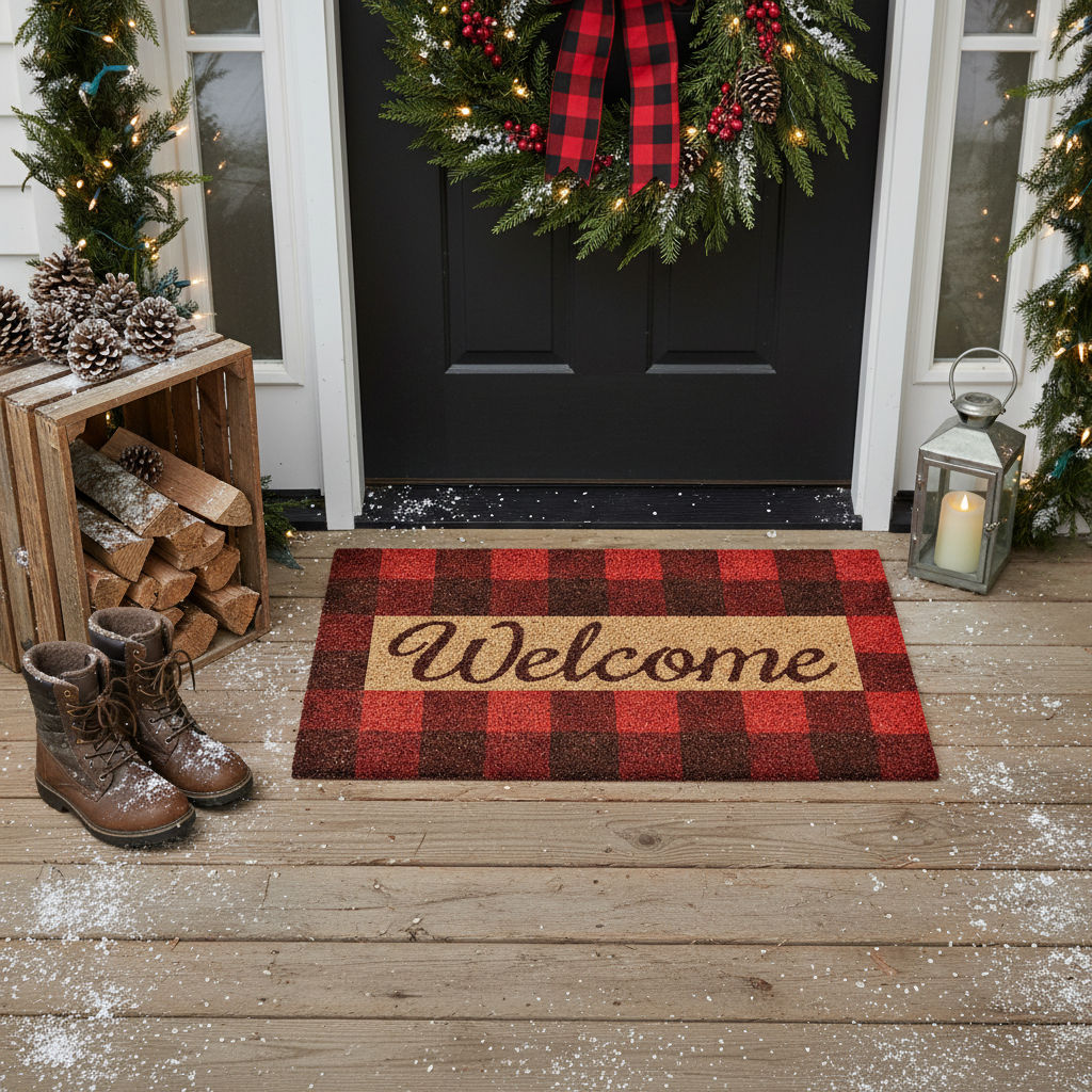 Pretty in Plaid Doormat
