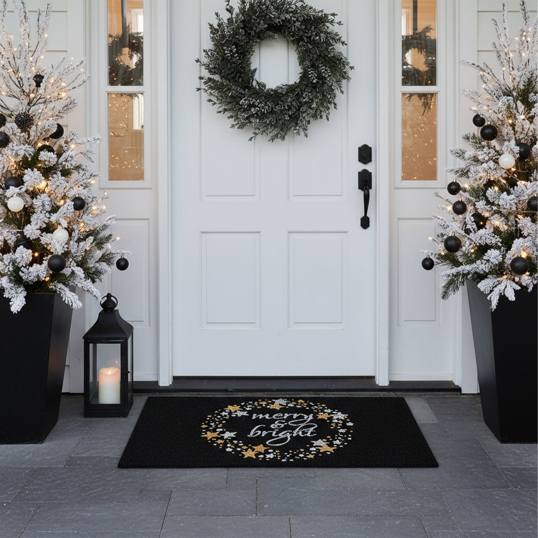 Star Holiday Greeting Doormat