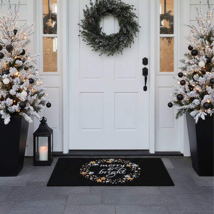 Star Holiday Greeting Doormat