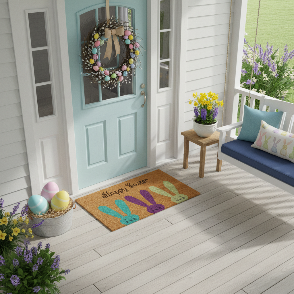 Easter Bunnies Doormat