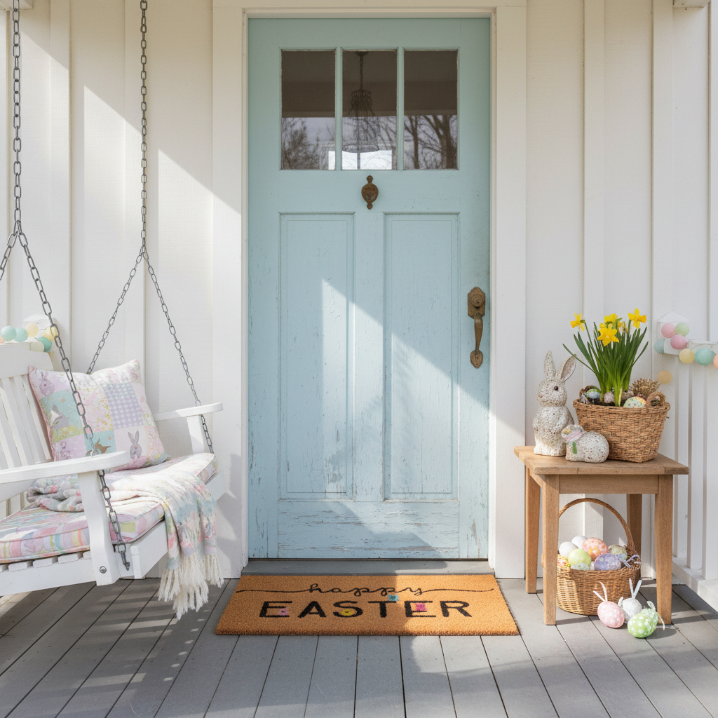 Happy Easter Peeps Doormat