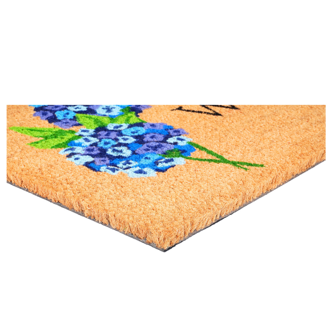 Hydrangea Welcome Doormat 17"x29"