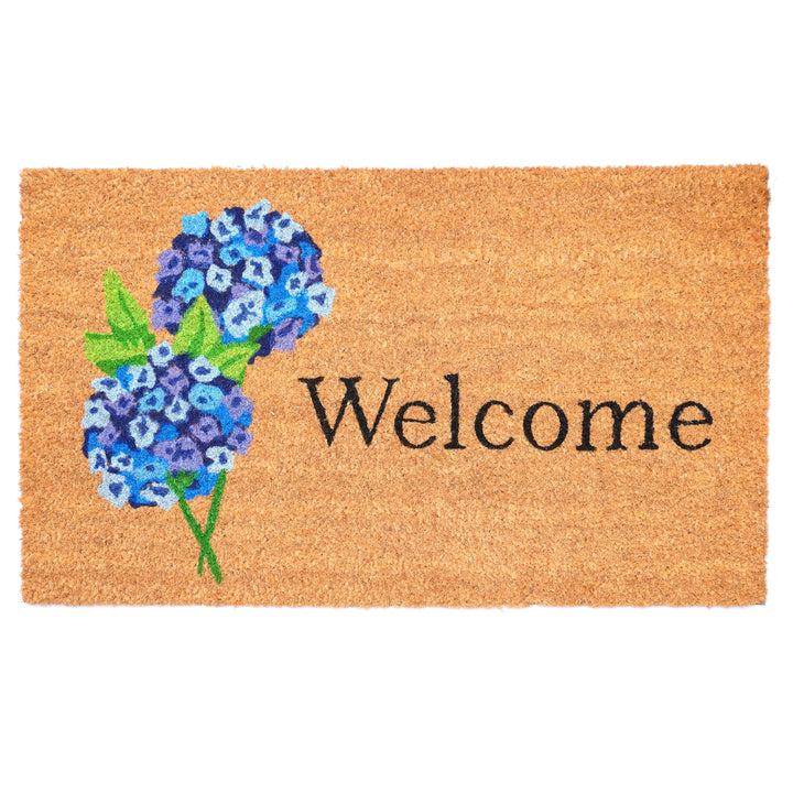 Hydrangea Welcome Doormat 17"x29"