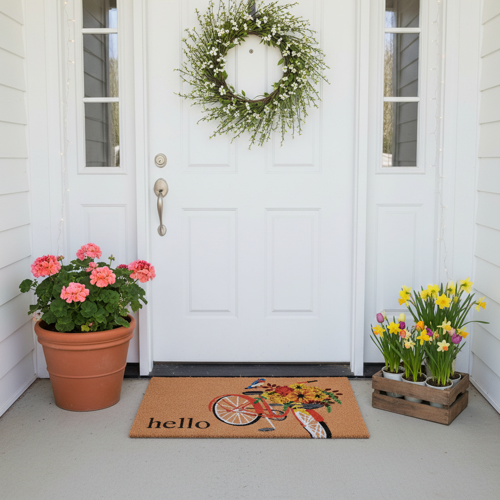 Floral Bicycle Doormat