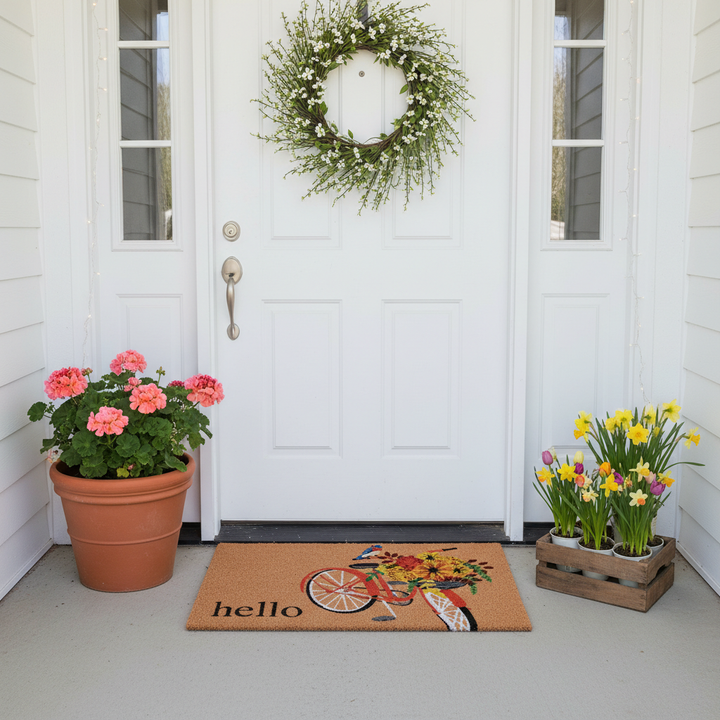 Floral Bicycle Doormat