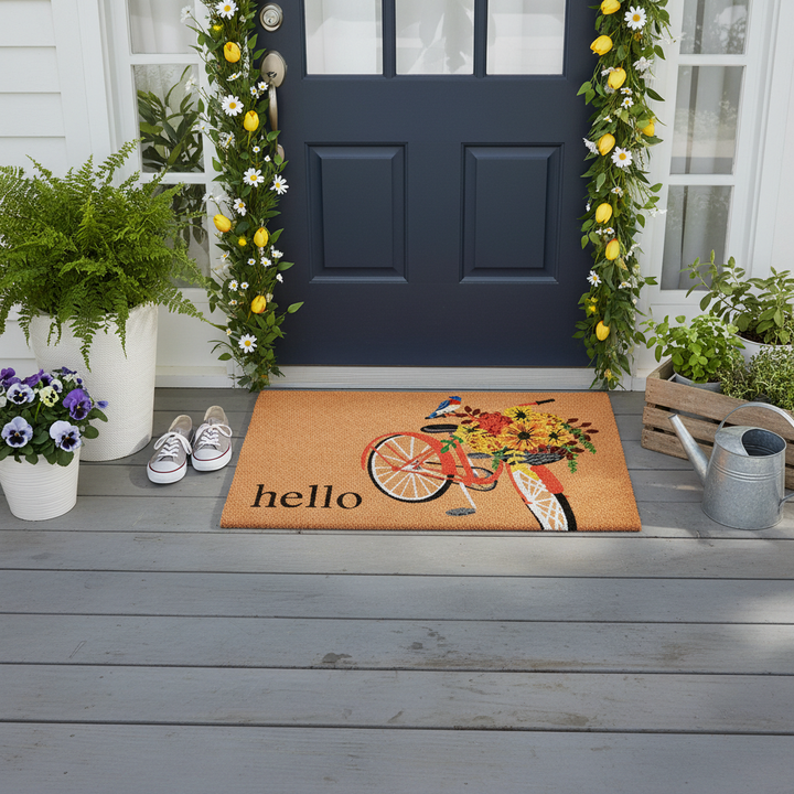 Floral Bicycle Doormat