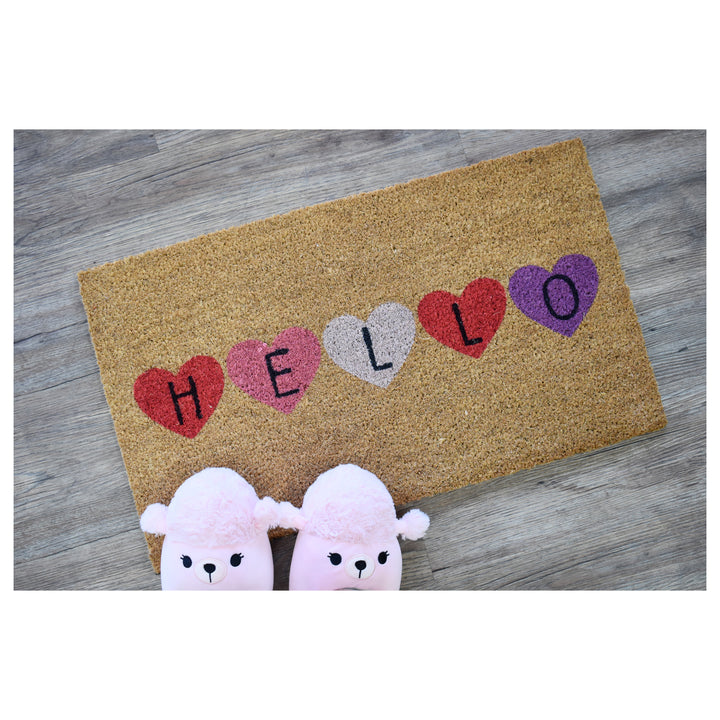 Heart Hello  Doormat 17"x29"