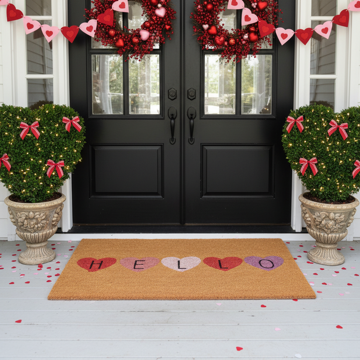 Heart Hello  Doormat