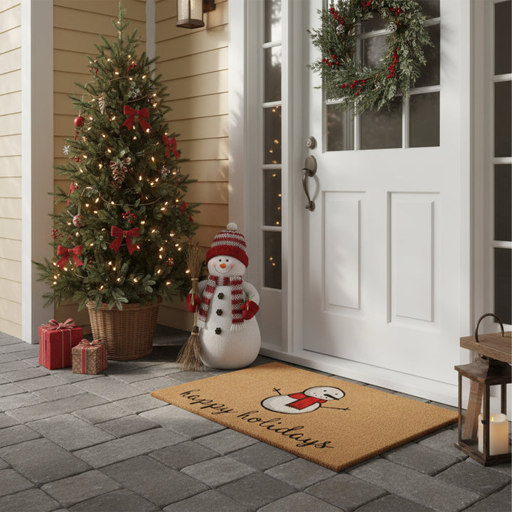 Happy Snowman Doormat