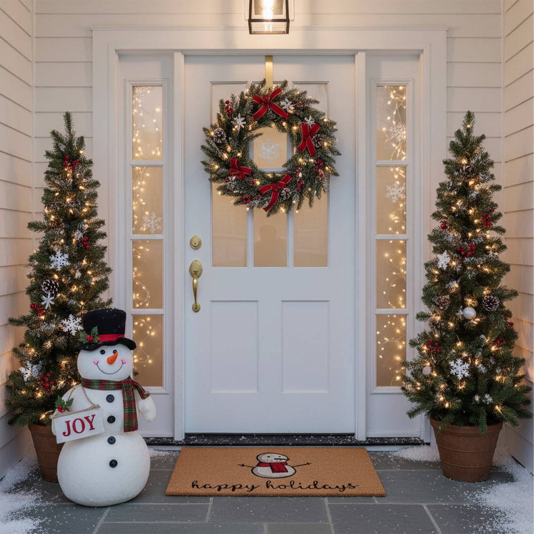 Happy Snowman Doormat