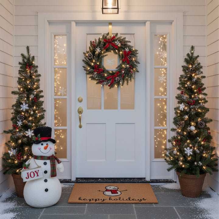 Happy Snowman Doormat