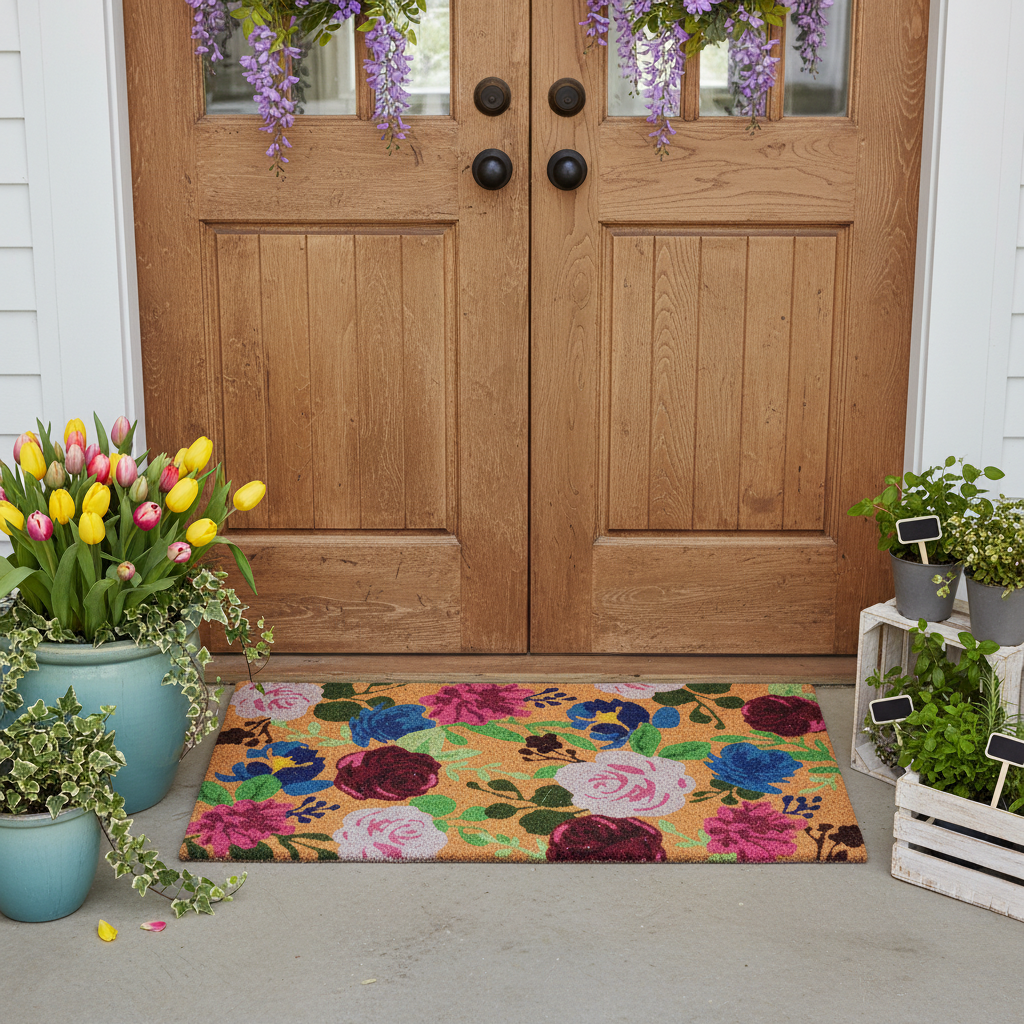 Boho Flowers  Doormat
