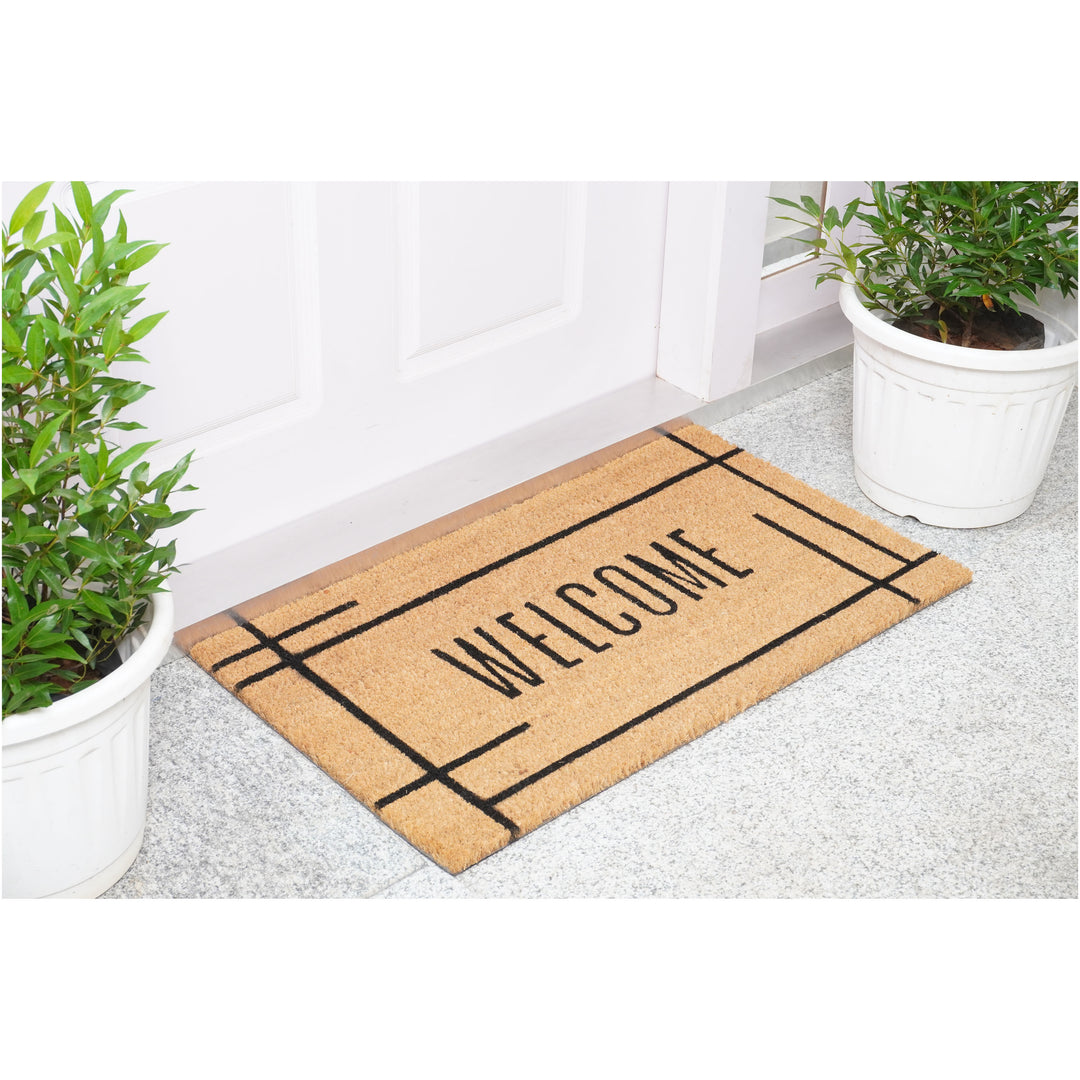 Modern Natural Welcome Doormat Natural / 17"x29"