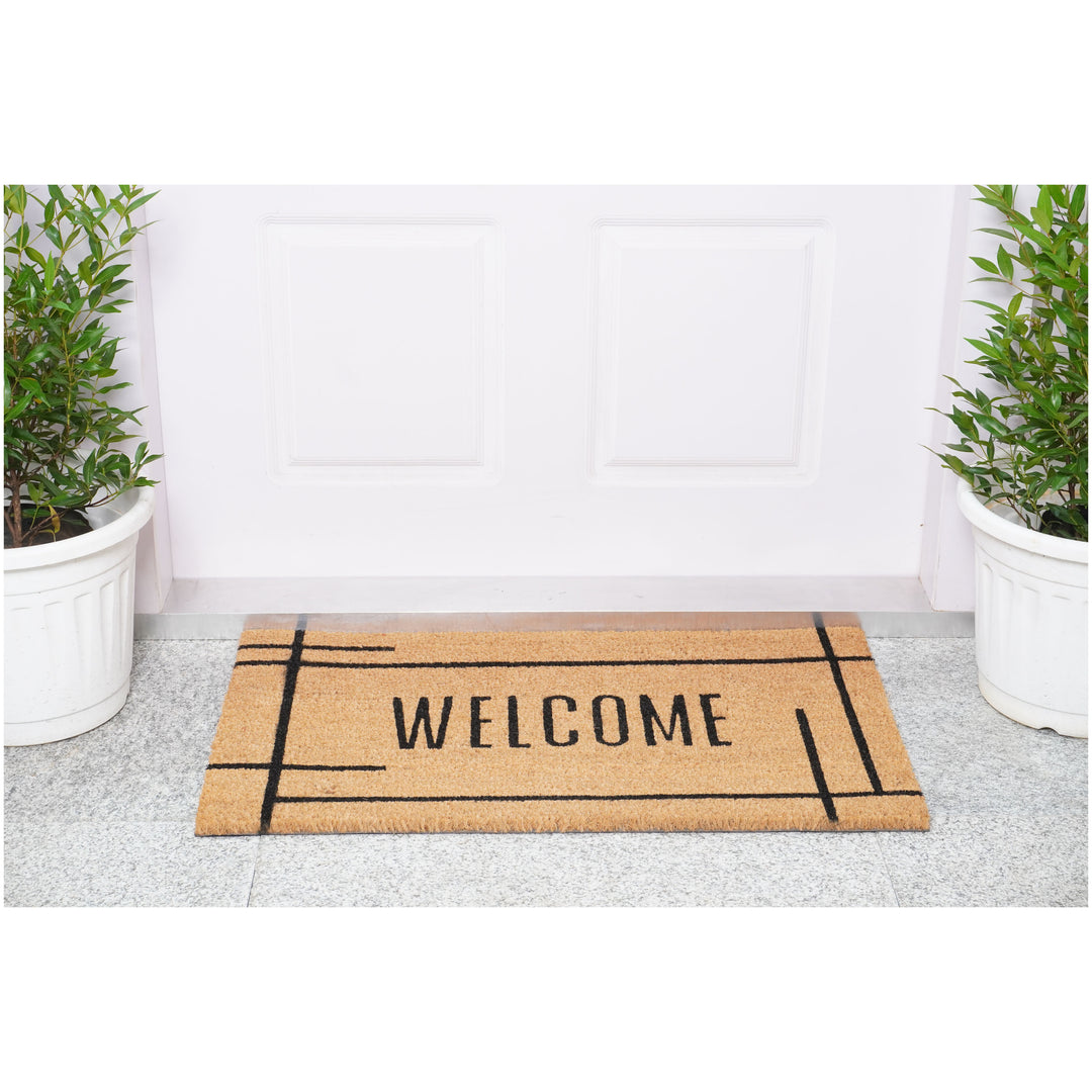 Modern Natural Welcome Doormat Natural / 17"x29"