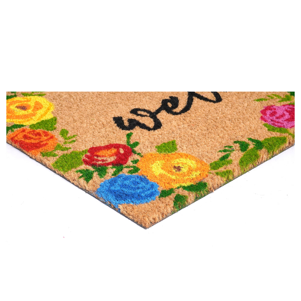 Colorful Roses Welcome Doormat 17"x29"