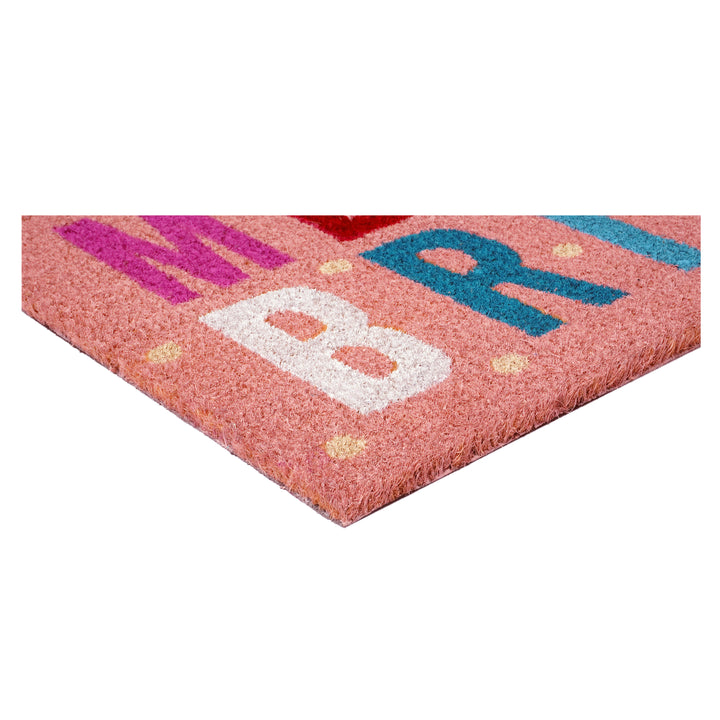 Pink Merry & Bright Doormat
