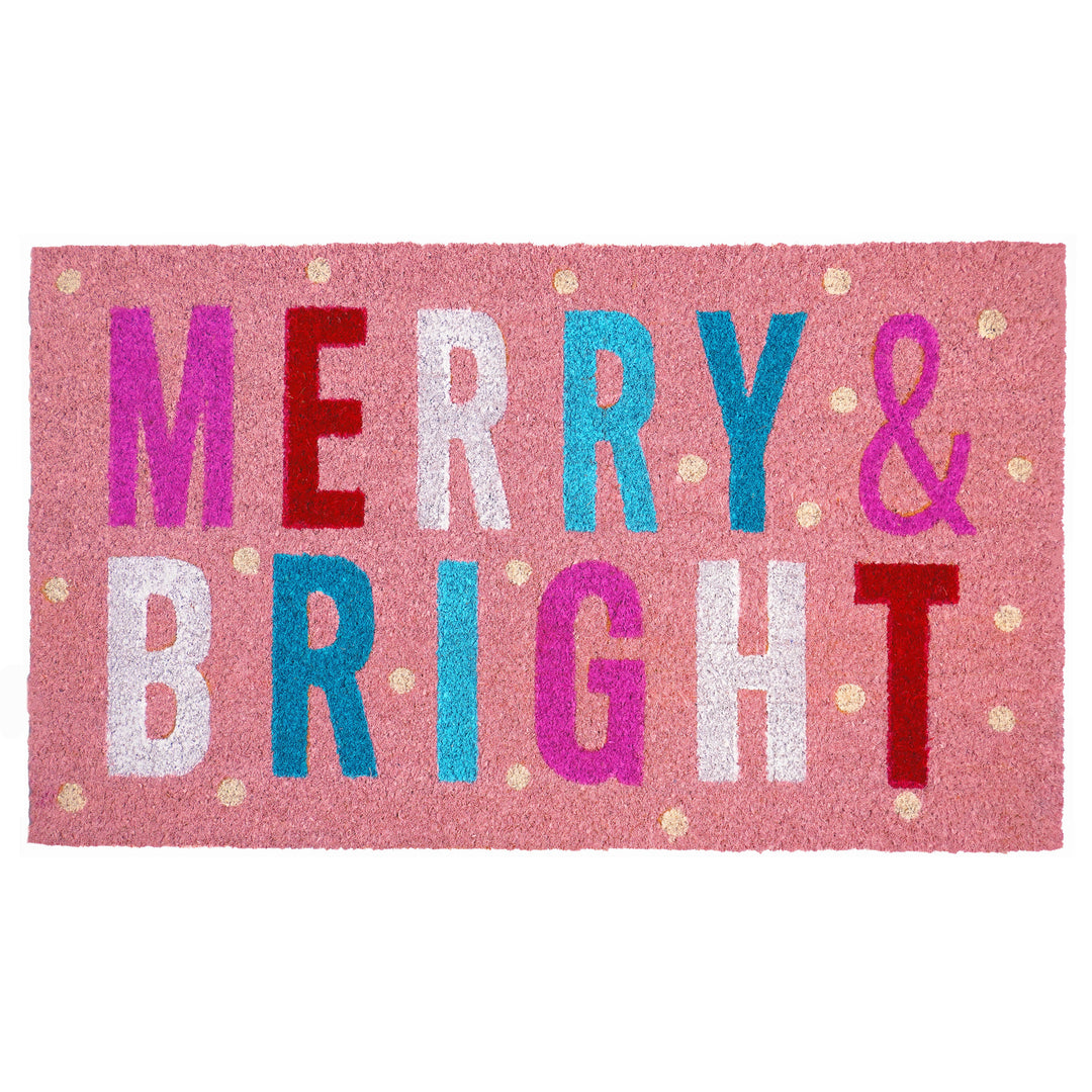 Pink Merry & Bright  Doormat 24"x36"