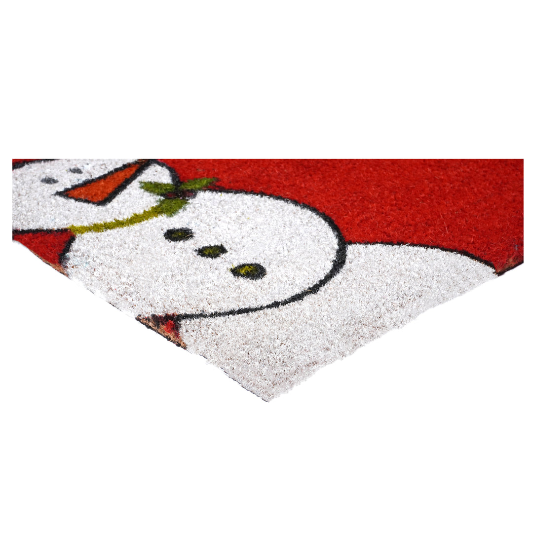 Red Winter Snowman Doormat Red / 17"x29"