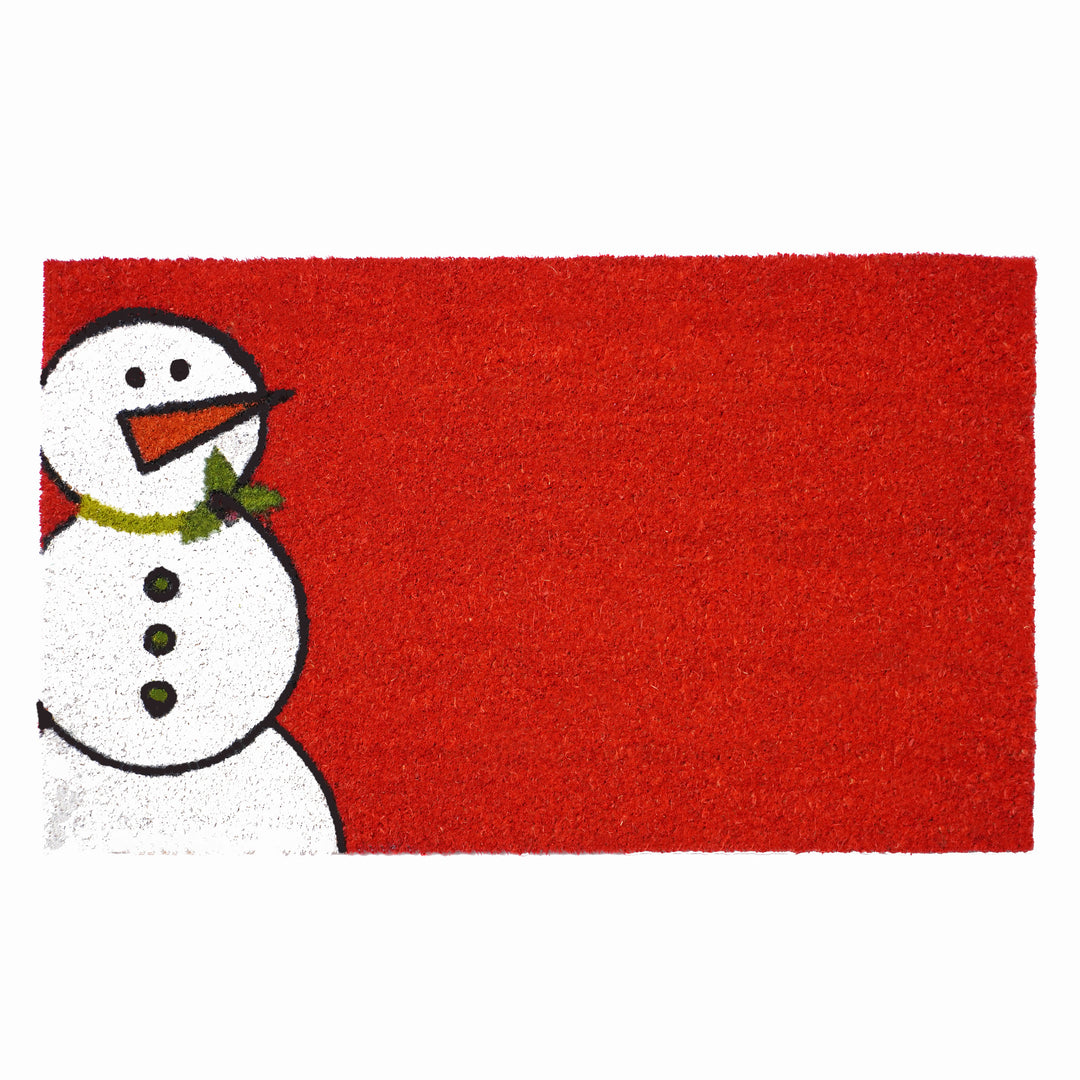 Red Winter Snowman Doormat Red / 17"x29"