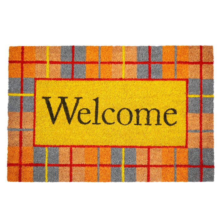 Fall Plaid Doormat 17"x29"
