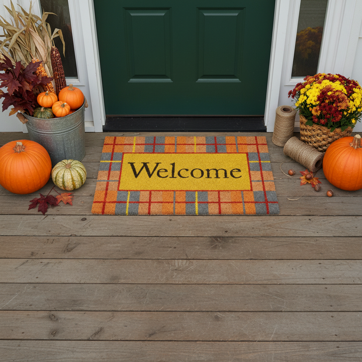 Fall Plaid Doormat