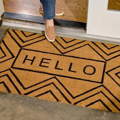 Chevron Hello Doormat