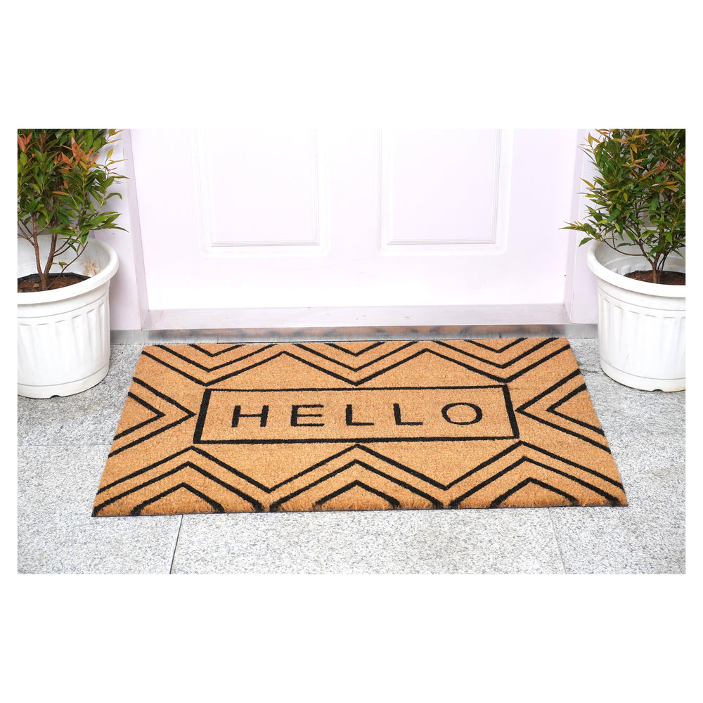 Chevron Hello Doormat 36"x72"