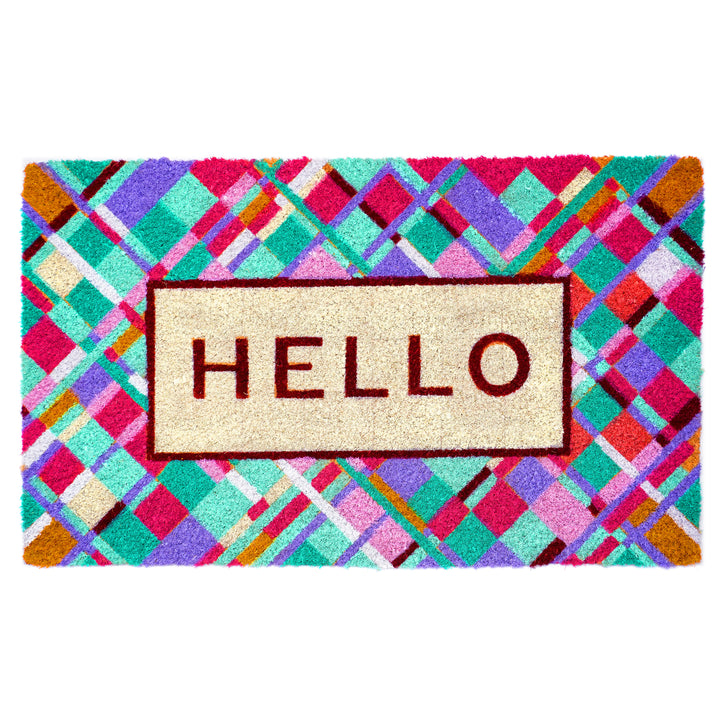 Jazzy Abstract Hello Doormat