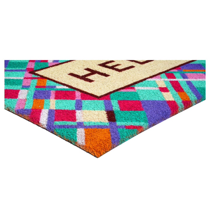 Jazzy Abstract Hello Doormat