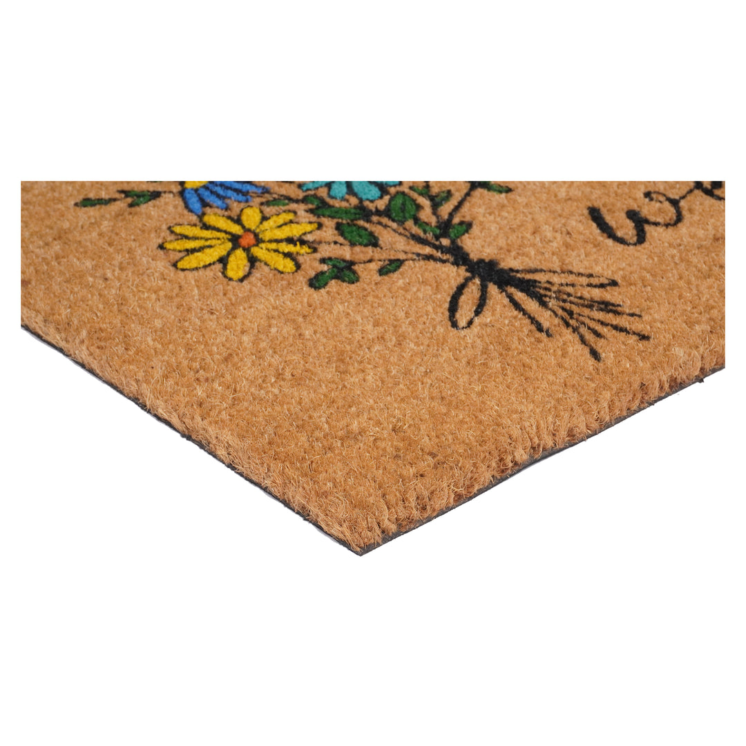 Spring Flowers Bouquet Doormat 17"x29"