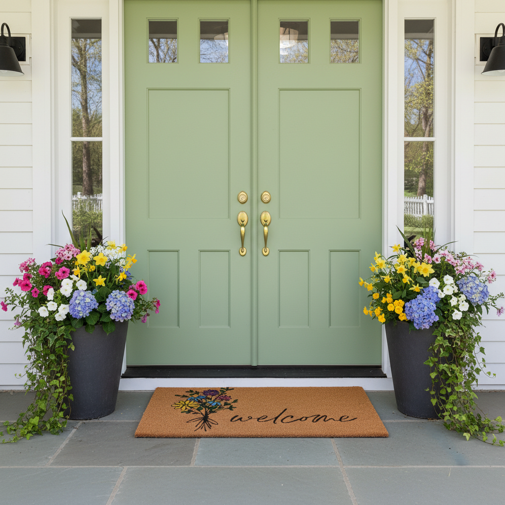 Spring Flowers Bouquet Doormat