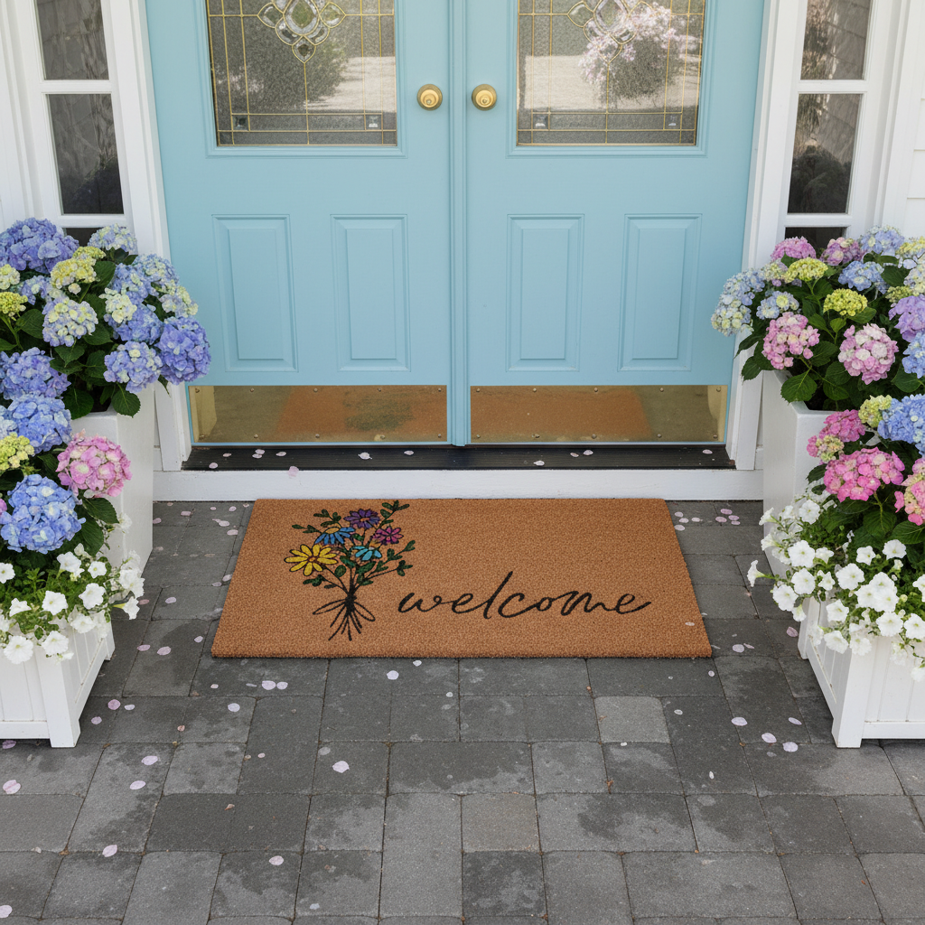 Spring Flowers Bouquet Doormat