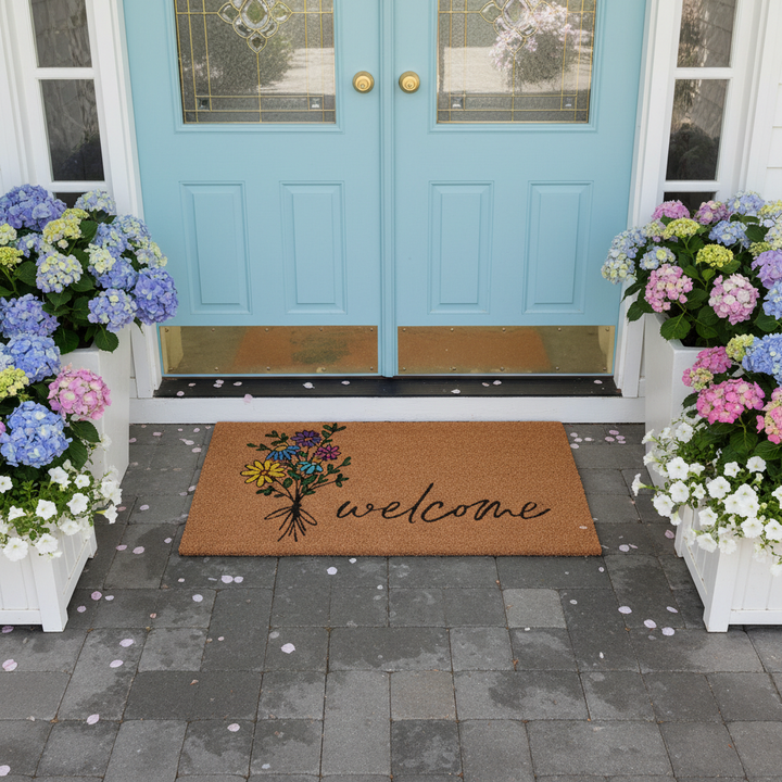 Spring Flowers Bouquet Doormat