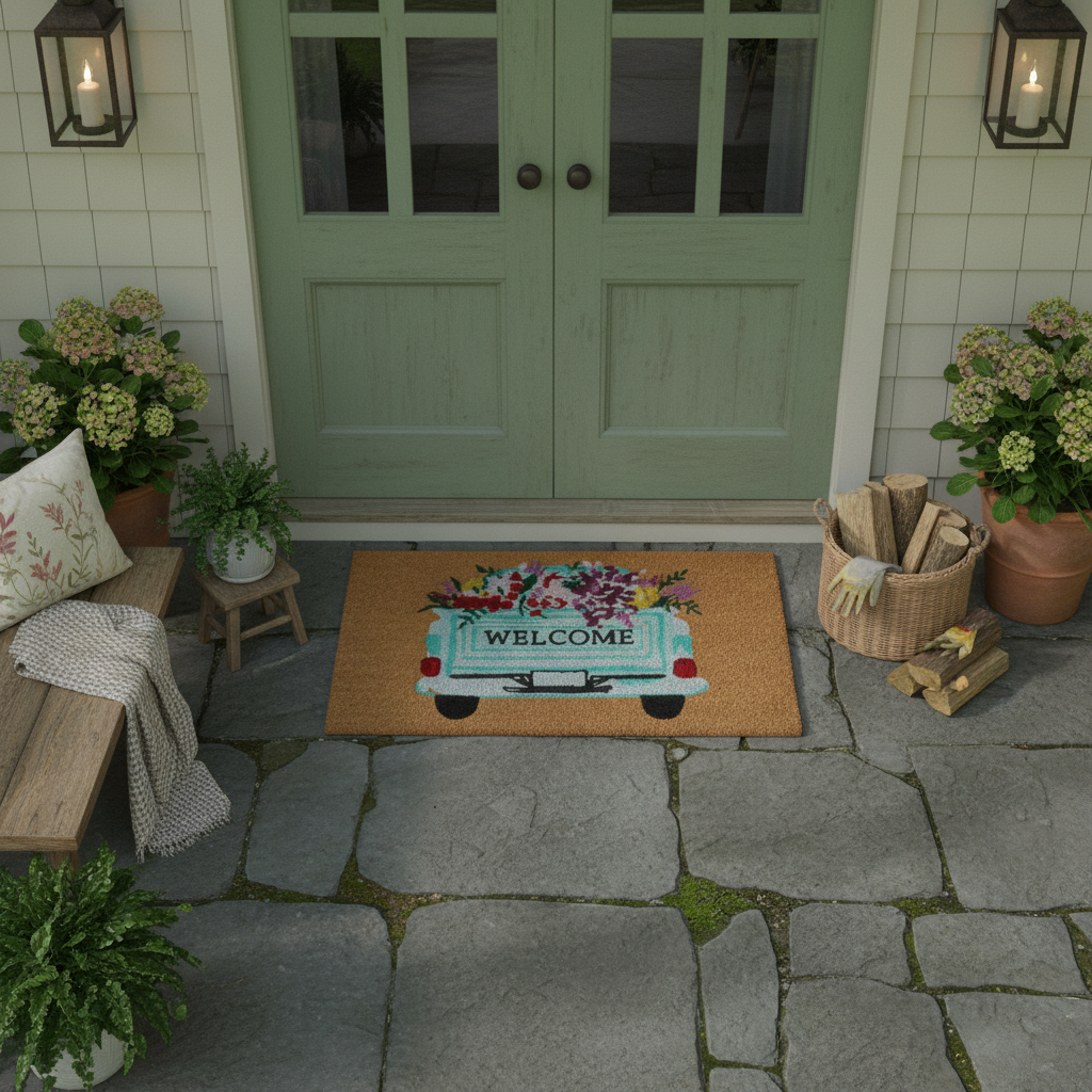 Farm Fresh Flowers Doormat